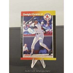 1989 Donruss Baseball 240 Dwight Evans Error Card
